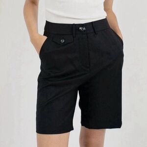 Anna Quan Women's Black Rae Wool Shorts Size AU 10 / US 6 $385